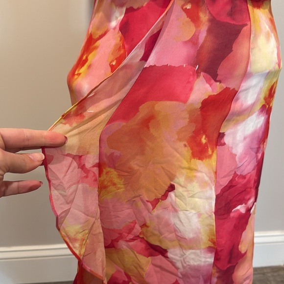 NWT!! XSCAPE - Women's Floral-Print Halter High-Low Dress - Picture 11 of 12